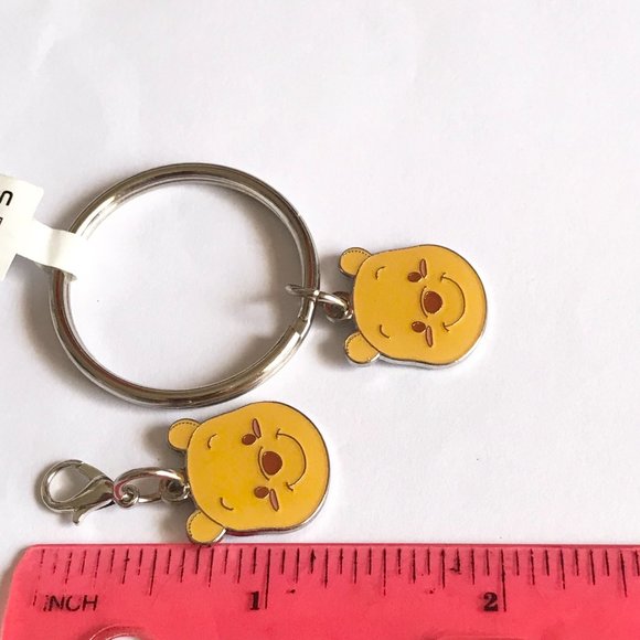 Vintage Disney Winnie the Pooh Bear Keychain & Charm Bundle Disneyana Purse - Picture 9 of 10
